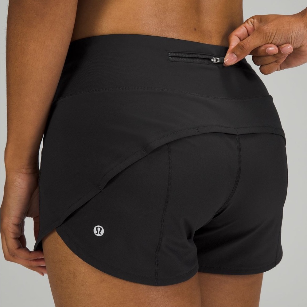 💥SOLD💥 Lululemon Speed Up Mid-Rise Lined Short 4” Black